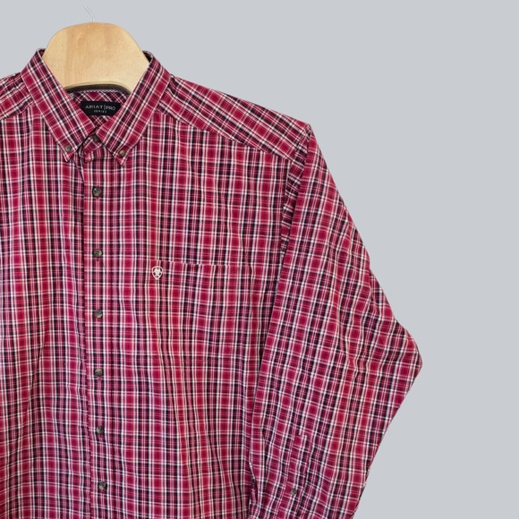 ARIAT Pro Series XXL Mens Plaid Western Button Down Long Sleeve Shirt - Picture 1 of 10